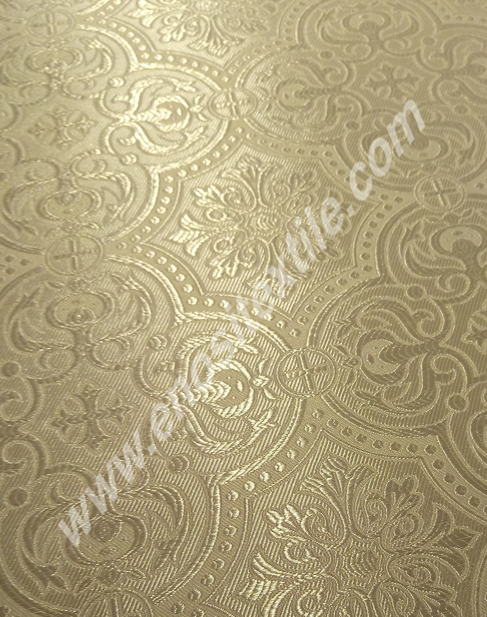 KL-020 White-Silver Brocade Fabrics